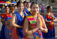 Diwali on the Square celebrations, Trafalgar Square,  London, UK.