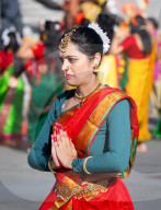 Diwali on the Square celebrations, Trafalgar Square,  London, UK.