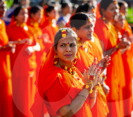 Diwali on the Square celebrations, Trafalgar Square,  London, UK.