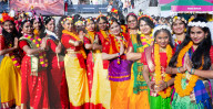 Diwali on the Square celebrations, Trafalgar Square,  London, UK.