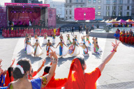 Diwali on the Square celebrations, Trafalgar Square,  London, UK.
