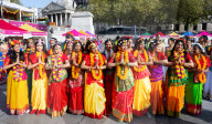 Diwali on the Square celebrations, Trafalgar Square,  London, UK.