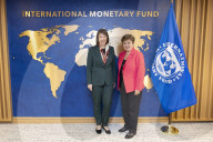 Rachel Reeves UK Chancellor of the Exchequer attends IMF Annuals