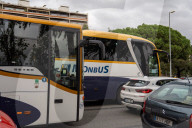Barcelona - Bus drivers' strike in Spain