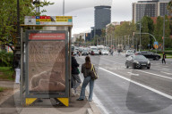 Barcelona - Bus drivers' strike in Spain