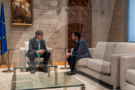 Meeting between Pere Aragones and Salvador Illa