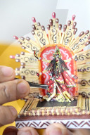 Goddess Kali miniature art made on matchsticks