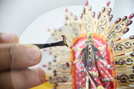 Goddess Kali miniature art made on matchsticks
