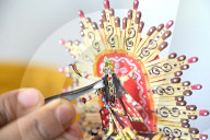 Goddess Kali miniature art made on matchsticks