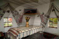 Restored 19th-century houses and windmill in Taras Shevchenko’s homeland