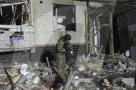 Russian bomb strikes Kharkiv apartment block