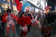 Scenes of debauchery in Times Square