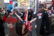 Scenes of debauchery in Times Square