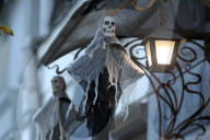 Normal life must go on, even in war Halloween decoration on streets of Dnipro 