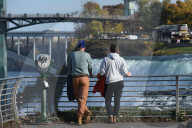 Rainbow forms where Mother and Children died at Niagara Falls 