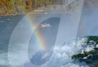 Rainbow forms where Mother and Children died at Niagara Falls 