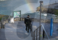Rainbow forms where Mother and Children died at Niagara Falls 