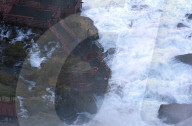 Rainbow forms where Mother and Children died at Niagara Falls 