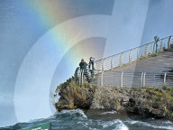 Rainbow forms where Mother and Children died at Niagara Falls 