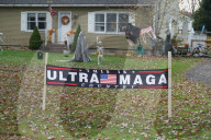 Pro Trump lawn signs in New Hampshire