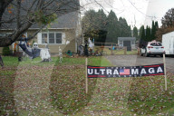 Pro Trump lawn signs in New Hampshire