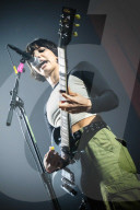 Karen Dio supporting Sum41 at Wembley Arena in London, on 31 October 2024.