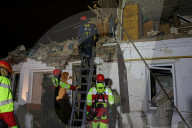Consequences of Russian missile attack in Kharkiv