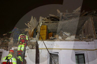 Consequences of Russian missile attack in Kharkiv