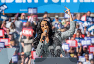 VIPs support Kamala Harris at Atlanta rally