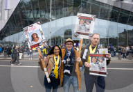Emily Damari, British hostage rally. Stop The Hate a pro Israel campaign group at Tottenham Hotspur Football Club, White Hart Lane, Tottenham, London, UK. 