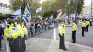 Emily Damari, British hostage  rally. Stop The Hate a pro Israel campaign group countering the pro Palestine march, central London, UK.