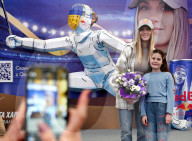 Autograph show of Ukrainian sabre fencer Olga Kharlan in Kyiv