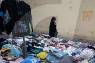 Iranian women wearing headdress on the street