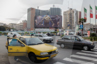 Iranian women wearing headdress on the street