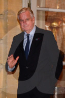 Le premier ministre Michel Barnier accueille Marcel Ciolacu, premier ministre de la Roumanie, pour un dîner d'état à l'hôtel de Matignon à Paris