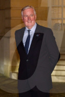 Le premier ministre Michel Barnier accueille Marcel Ciolacu, premier ministre de la Roumanie, pour un dîner d'état à l'hôtel de Matignon à Paris