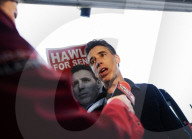 Missouri Senator Josh Hawley campaigns