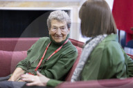 Rachel Reeves UK Chancellor of the Exchequer speaks with Holocaust survivor Hedi Argent MBE