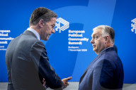 NATO SecGen Rutte meets with Hungary's Orban