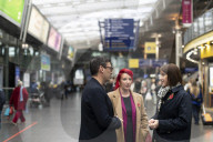 Rachel Reeves Railways Announcement in Manchester, UK.