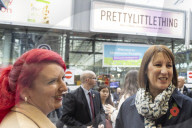 Rachel Reeves Railways Announcement in Manchester, UK.