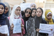 Palestinian students demand opening of Gaza exits