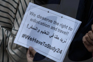 Palestinian students demand opening of Gaza exits