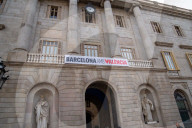 Barcelona - Minute of silence for Valencia in Barcelona