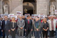 Barcelona - Minute of silence for Valencia in Barcelona