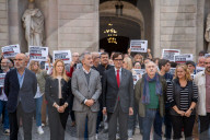 Barcelona - Minute of silence for Valencia in Barcelona