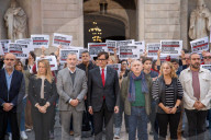 Barcelona - Minute of silence for Valencia in Barcelona