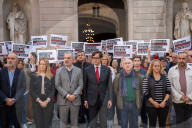 Barcelona - Minute of silence for Valencia in Barcelona
