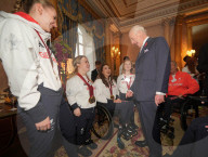 King Charles III at Olympic medalist reception in London