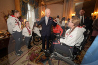 King Charles III at Olympic medalist reception in London